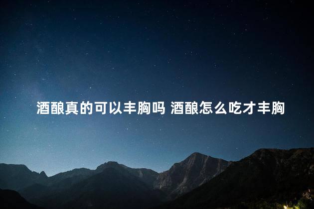 酒酿真的可以丰胸吗 酒酿怎么吃才丰胸